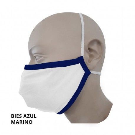  MASCARILLA CON BIES HIGIENICA REUTILIZABLE UNE-EN14683 Y UNE-0065 BLANCA