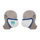  MASCARILLA CON BIES HIGIENICA REUTILIZABLE UNE-EN14683 Y UNE-0065 BLANCA 1 GRABACION A 1 COLOR