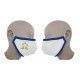  MASCARILLA CON BIES HIGIENICA REUTILIZABLE UNE-EN14683 Y UNE-0065 BLANCA 1 GRABACION A 1 COLOR