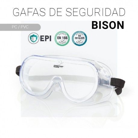 GAFAS DE SEGURIDAD BISON BARATAS CERES TEXTIL Y PUBLICIDAD PROTECCION HIGIENICA