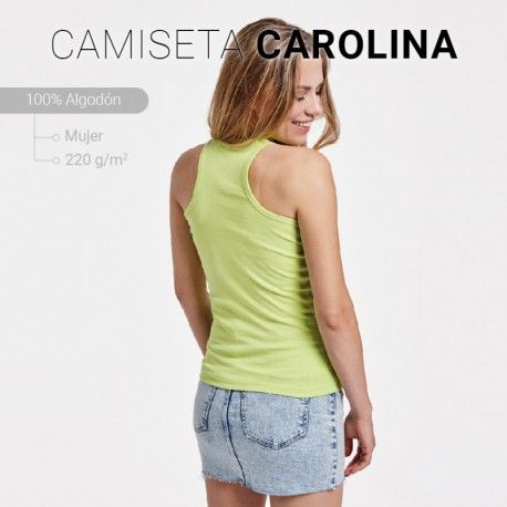 CAMISETA ALGODÓN PERSONALIZADA CAROLINA MUJER ROLY CERES TEXTIL Y PUBLICIDAD