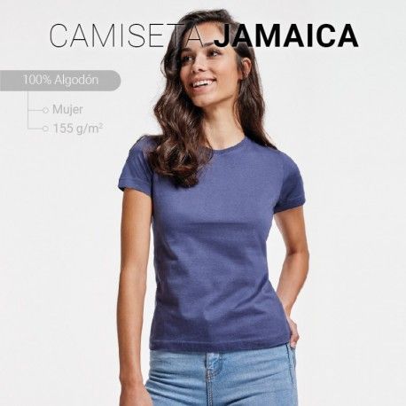 CAMISETA PERSONALIZADA ALGODÓN JAMAICA MUJER ROLY CERES TEXTIL Y PUBLICIDAD