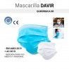 MASCARILLA QUIRÚRGICA IIR DAVIR CON MARCADO CE EN14683:2019+AC:2019 BARATAS CERES TEXTIL Y PUBLICIDAD