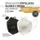 MASCARILLA AUTOFILTRANTE FFP2 BLANCA Y NEGRA CERES TEXTIL Y PUBLICIDAD