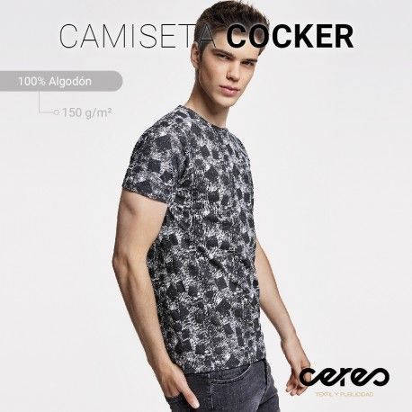 CAMISETA COCKER ROLY HOMBRE 100% ALGODÓN