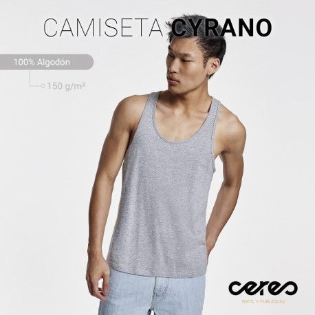 CAMISETA SIN MANGAS CYRANO 100% ALGODÓN ROLY HOMBRE