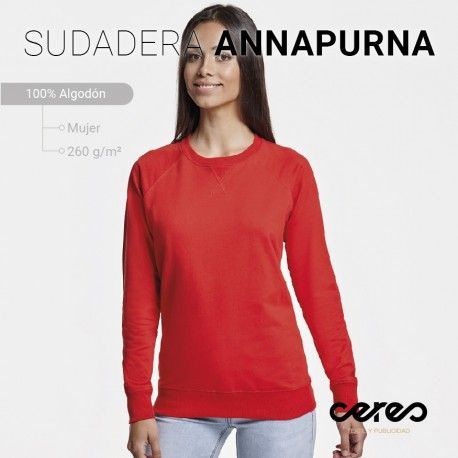 SUDADERA ANNAPURNA MUJER 100% ALG. M/L ROLY
