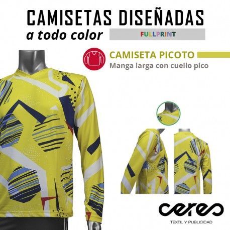 CAMISETA TÉCNICA PICOTO FULL PRINT M/LARGA CERES TEXTIL