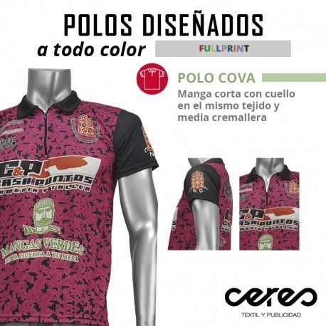 POLO COVA FULL PRINT MANGA CORTA CERES TEXTIL Y PUBLICIDAD