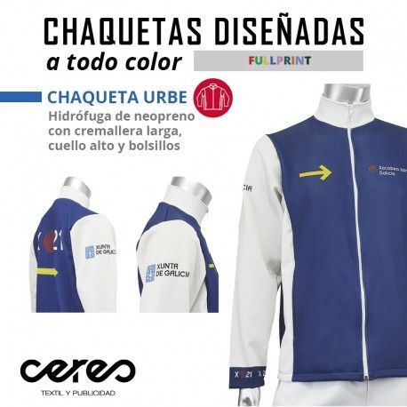 CHAQUETA URBE FULL PRINT CERES TEXTIL Y PUBLICIDAD