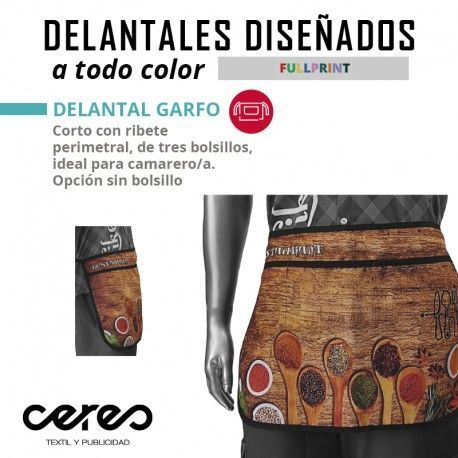 DELANTAL GARFO  FULL PRINT  CERES TEXTIL Y PUBLICIDAD