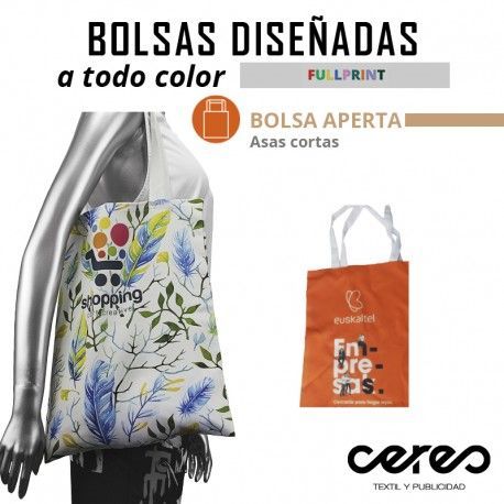 BOLSA APERTA ASAS CORTAS FULL PRINT CERES TEXTIL Y PUBLICIDAD
