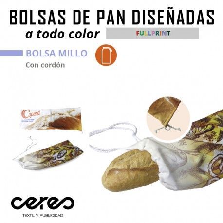 BOLSA DE PAN MILLO FULL PRINT CERES TEXTIL Y PUBLICIDAD