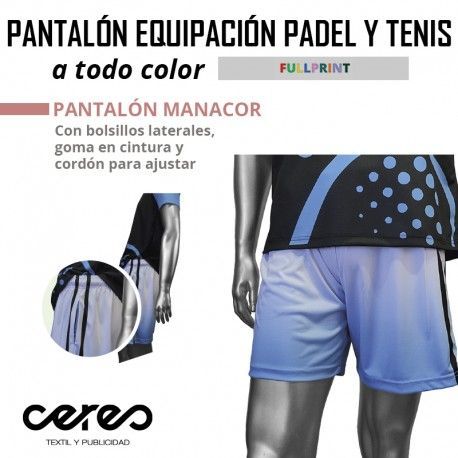 PANTALON PADEL Y TENIS MANACOR FULL PRINT  FULL PRINT FULL PRINT   barata ceres textil y publicidad