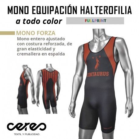 MONO EQUIPACION HALTEROFILIA FORZA FULL PRINT   barata ceres textil y publicidad