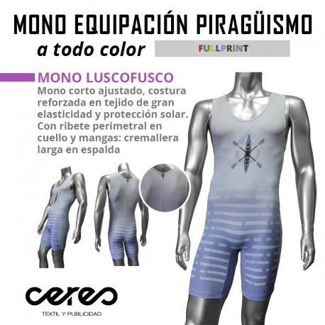 MONO EQUIPACION PIRAGÜISMO LUSCOFUSCO FULL PRINT    barata ceres textil y publicidad