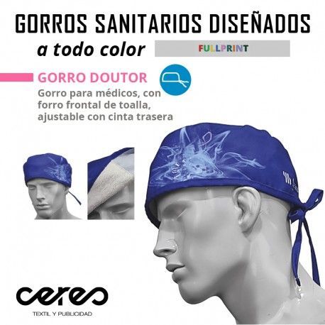 GORRO SANITARIO DOUTOR FULL PRINT     barato ceres textil y publicidad