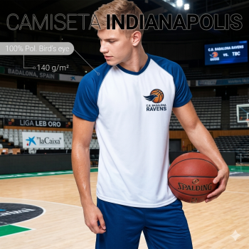 CAMISETA 100% POLIESTER INDIANAPOLIS roly barata CERES TEXTIL Y PUBLICIDAD